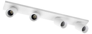 Arcchio faretto Brinja, bianco, angolare, Ø 7 cm, 4 luci, GU10 Brinja Arcchio, dimmerabile, Bianco / Opale, Soggiorno / Sala da pranzo, Alluminio, Moderno, Faretto