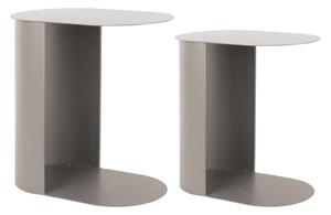 Set di tavolini in metallo 2 pz 30x45 cm Riqueza Oval – Leitmotiv