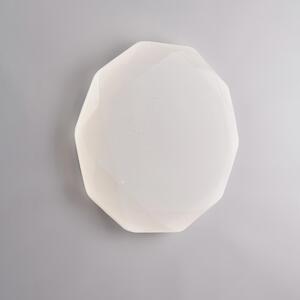 Plafoniera Sendy T � 40xH.7 cm, colore Bianco, in acrilico con LED integrato 48W 5000 Lumen CCT, telecomando