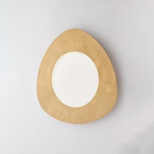 Plafoniera Triangolare Clara � 40xH.5 cm, Oro, Metallo Laccato con Decorazione Oro Antico, LED 24W 2150 Lumen 4000K