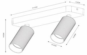 Lucide Faretto a soffitto Clubs, 2 luci, bianco dimmerabile, Bianco / Opale, Soggiorno / Sala da pranzo, Alluminio, Faretto