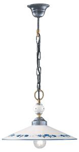 Sospensione da interno in materiale Ceramico CHIETI CLASSIC dimensione 33x23x h 36 cm peso 2,0 kg - Attacco Lampada E 27 CLASSIC BIANCO