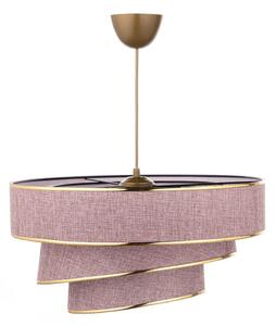 Lampadario rosa/dorato con paralume in tessuto ø 40 cm Couper – Opviq lights