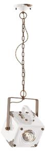 Sospensione da interno a in Ferro e materiale Ceramico URBAN RETRO' dimensione 23x16x h 95 cm peso 3,10 kg - Attacco Lampada E 27 Vintage Bianco