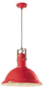 Sospensione da interno a in Ferro Vintage materiale Ceramico URBAN RETRO' dimensione 40x40x h 36 cm peso 3,62 kg - Attacco Lampada E 27 Vintage Giallo