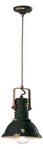 Sospensione da interno in Ferro e materiale Ceramico Vintage URBAN RETRO' dimensione 23x23x h 30 cm peso 2,0 kg - Attacco Lampada E 27 Vintage Nero