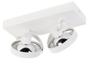 Faretto di design bianco orientabile 2 luci - Go