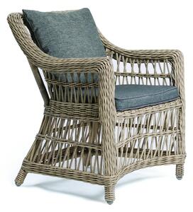 Poltrona da giardino grigio-marrone in rattan artificiale Denver - Rojaplast