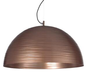 Lampada a Sospensione 1 Luce mezza sfera SMALL Struttura in Alluminio Diametro 50xh 25 cm E27 1 x Max 100 Watt 2 kg colore Brunito verniciato