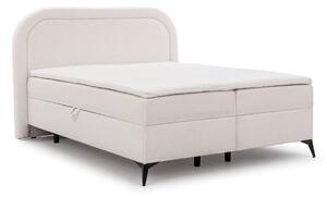 Letto boxspring bianco con contenitore 140x200 cm Ornes – Ropez