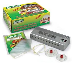 Macchina Sottovuoto FAMILY DE LUXE FULL OPTIONALS 190 w Lunghezza barra cm 32 aspirazione e saldatura manuale e automatica