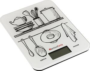 Melchioni Bilancia da Cucina Elettrica Capacit 10 Kg Piano in vetro temperato colore Bianco - 118210026 Glass