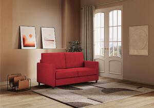 Divano Karay 2 posti due sedute da 60cm misure esterne 138x85x h 85 cm - Kg 22 rivestimento completamente sfoderabile colore Rosso