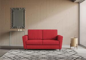 Divano Yasel 2 posti due sedute da 60cm misure esterne 172x85x h 85cm rivestimento completamente sfoderabile colore Rosso
