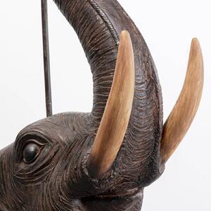 Kare Animal Elephant lampada da terra, marrone, lino naturale, 154 cm