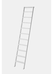 Scala da Appoggio UP 10 gradini Lunghezza 2,50 Mt in Faggio Massello Dimensioni 45x9x h250 cm Peso 8,5 Kg colore legno laccato bianco
