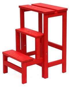Scalatte, Sgabello Pieghevole e trasportabile 3 gradini HAPPY NUMBERS Dimensioni H 60 40x46xh 60 cm Peso 6 Kg Rosso