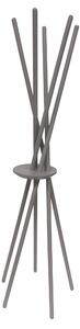 Appendiabiti da terra in Legno con portaoggetti vuota tasche 53x48xh172 cm STECCO in legno colore Grigio Chiaro
