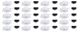 Paulmann Faretto da incasso FIXEDLED bianco 8 cm 830 on/off, orientabile di 20x, Bianco / Opale, Soggiorno / Sala da pranzo, Plastica, Moderno