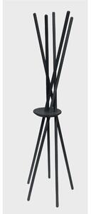 Appendiabiti da terra in Legno con portaoggetti vuota tasche 53x48xh172 cm STECCO in legno colore Grigio Scuro