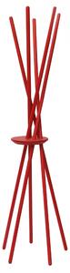 Appendiabiti da terra in Legno con portaoggetti vuota tasche 53x48xh172 cm STECCO in legno colore Rosso