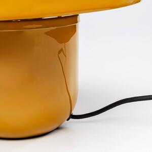 Kare Lampada da tavolo a fungo, giallo, acciaio smaltato, altezza 27 cm