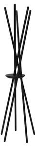 Appendiabiti da terra in Legno con portaoggetti vuota tasche 53x48xh172 cm STECCO in legno colore Nero
