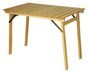 Tavolo da Pieghevole salvaspazio il legno di faggio Massello Dimensioni 80x120 h 72 cm in top di stecche di legno massello