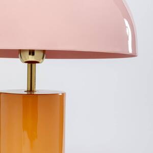 Lampada da tavolo Kare Josy, rosa/arancio, acciaio, altezza 51 cm