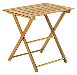 Tavolo da Pieghevole salvaspazio il legno di faggio Massello Dimensioni 60x80 h 72 cm in top di stecche di legno massello