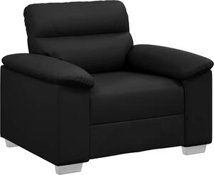 Poltrona Nera 100x81x84 cm in Pelle finta