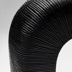 Lampada da tavolo Kare Tube, bianco/nero, tessuto di lino, altezza 79 cm