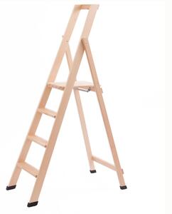 Scala quattro gradini richiudibile BIBO 4 in Faggio Massello Dimensioni H88 cm 50x11x163 cm Peso 7 Kg naturale