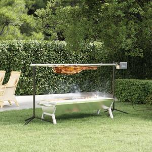 Spiedo automatico per barbecue con motore Acciaio inox 150x46,5x82,5 cm