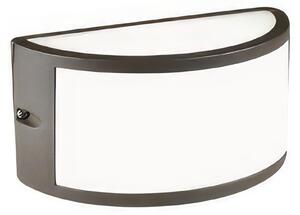 Applique in pressofusione di alluminio BIA APPLIQUE APERTA E27 Dimensione 22x8,5xh 10 cm Diffusore in resina satinata Colore bianco goffrato color CAFFE'