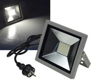 ChiliTec Proiettore LED SlimLine CTF-SLT 30 argento 30W, 2100lm, 4000K, bianco neutro, IP44