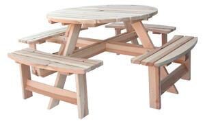 Set da pranzo da giardino in legno di pino per 4 persone Piknik - Rojaplast