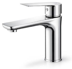 Rubinetto lavabo basso bagno miscelatore monocomando cromato AXON