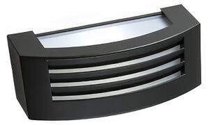 Applique con struttura in pressofusione di alluminio, TOSCA, Diffusore in termoplastico opalino 29x12,9xh 11,3 cm Altezza max lampada 180mm colore nero