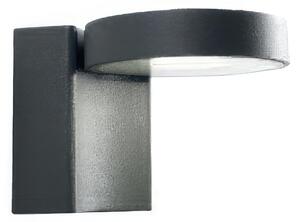 Applique A LED in pressofusione di alluminio. DOT Diffusori in vetro trasparente Dimensione �10,8x 14,1 cm proiettore orientabile colore grafite