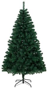 Albero di Natale Artificiale Ø100x180 cm con 700 Rami Ignifughi e Base Pieghevole in Acciaio Verde