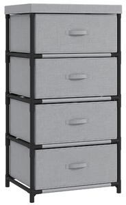 HOMCOM Cassettiera con Struttura in Acciaio, 42 x 32 x 80 cm, Grigio e Nero | Aosom Italy