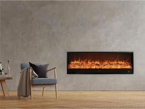 Sined Caminetto Amiata Caminetto Elettrico Da Incasso e Appoggio Da 180 Cm -peso 52 kg fiamma, regolabile su 6 livelli di intensit� Con Potenza 1500w Nero
