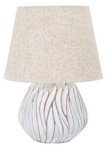 Lampada da tavolo beige con paralume in tessuto (altezza totale 48 cm) Honduras – Mauro Ferretti