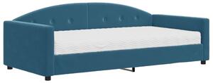 VidaXL Lettino con materasso blu 100x200 cm in velluto