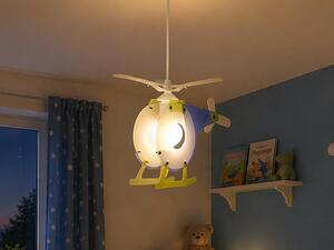 Lampada a sospensione "Elicottero" di Niermann Leuchten - Dimensioni: 45 cm x 30 cm x 30 cm - Colore: bianco, blu; 183