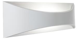 Applique in pressofusione di alluminio MOON big APPLIQUE RIFLESSA Dimensioni 30x12xh 10 cm 5W LED 3000K Diffusore in termoplastico satinato colore BIANCO