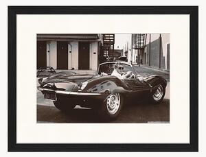 Foto incorniciata fatta a mano Steve McQueen in His Jaguar