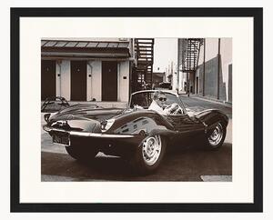 Foto incorniciata fatta a mano Steve McQueen in His Jaguar