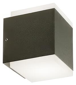 Applique in alluminio pressofuso TANGO APPLIQUE DOPPIA Dimensioni 9x10,7xh 11 cm Diffusori in acrilico satinato7W 7W LED 3000K colore GRAFITE